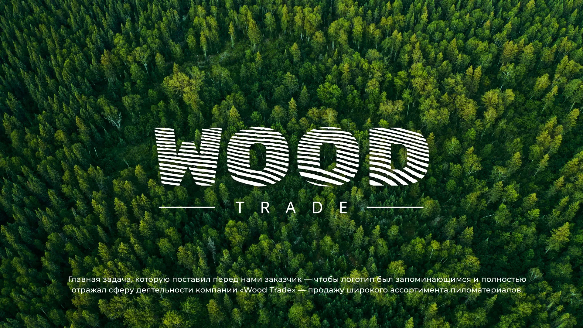 Разработка логотипа для компании «Wood Trade» в Починке